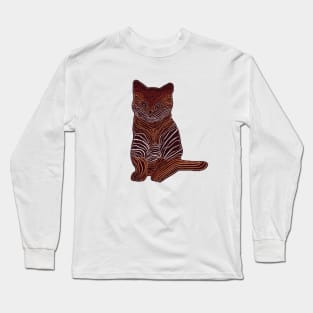 Meow Meow - Orange Long Sleeve T-Shirt